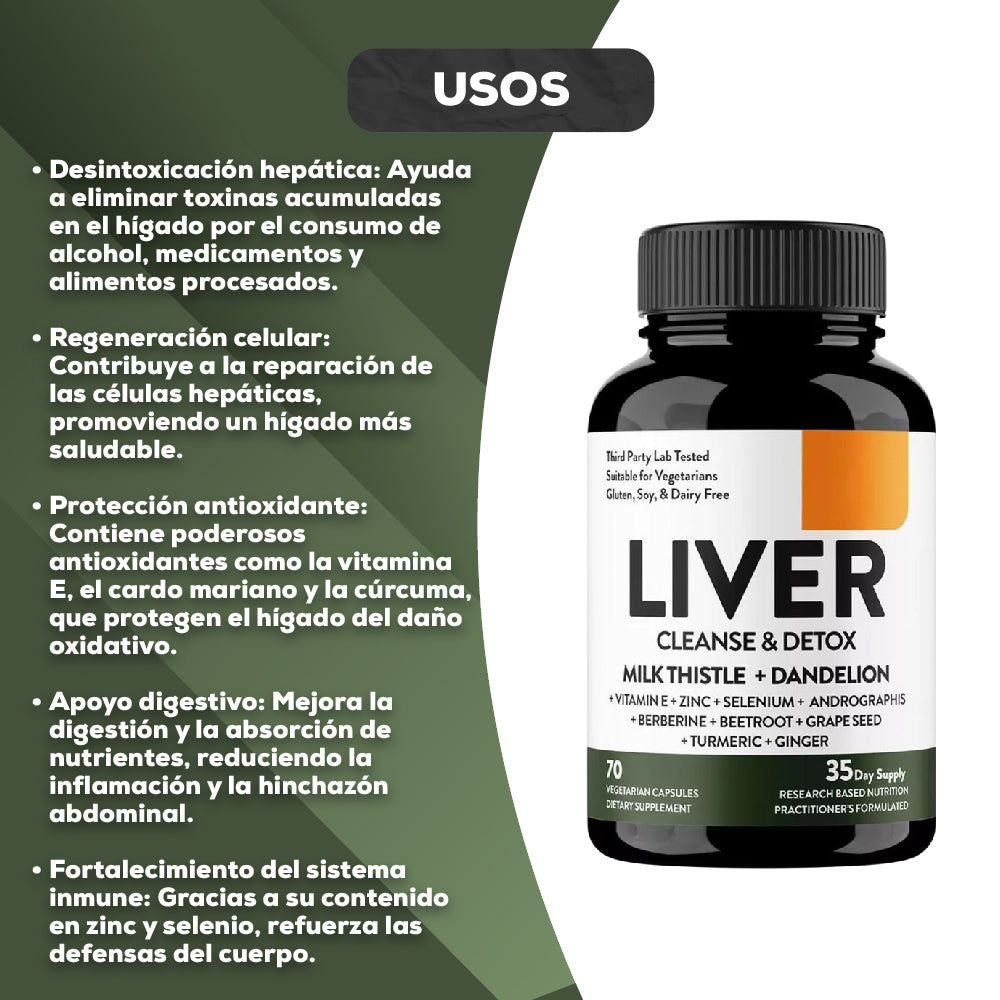 Liver Cleanse & Detox | Fórmula Natural para Desintoxicar y Proteger tu Hígado