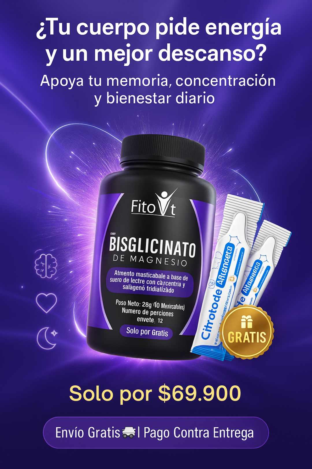 Bisglicinato de Magnesio X60 UND